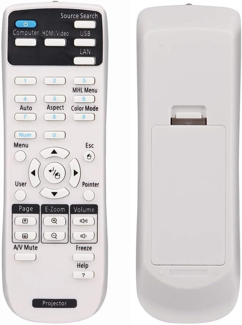 Replacement Projector Remote Control for Epson 1648806 EX3200 EX3240 EX5240 EX5250 EX7240 EX9200 VS240 VS340 VS345 PowerLite 1224 1264 1284 Home C...