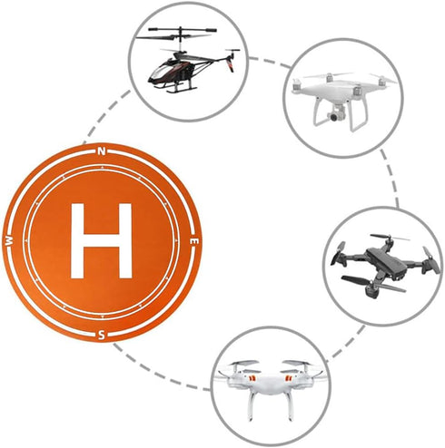 Waterproof Foldable Portable Drone Landing Pad for DJI Mini 2 SE, Mini 4 Pro, Mini 3 and Other Foldable Mini Drone, Orange...