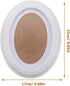 Garneck Oval Wood Picture Frame Wall Hanging Decoration 7 Inch - Send Seamless Nail and S Nail (White)...