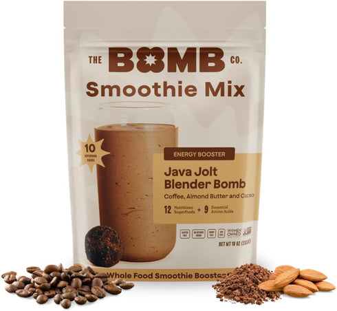 The Bomb Co. Blender Bomb, Java Jolt, Superfood Smoothie Mix With Coffee & Amino Acids for Energy Support, High Fiber 10 Servings...