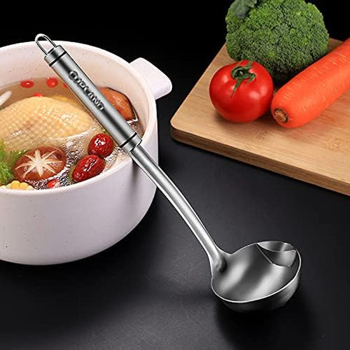 Filtering Soup Oil 304 Stainless Steel Spoon Cooking Fat Separator Skimmer Durable Spoon Cooking Filter Durable Soup Strainer…...