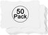 50 Pack Blank Kraft Cards Cardstock Thick Paper Brown Greeting Cards for DIY Gift Card Menus, Baby Shower and Wedding Invitations (White, 5x7IN)...