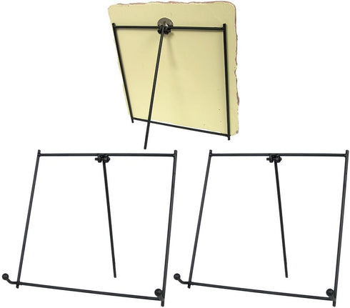Black Metal Folding Easels Tabletop Decorative Display Stands - 7" H - Set of 3 Pcs...