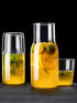 Sizikato 15 Oz Simple Clear Glass Bedside Night Water Carafe with Tumbler Glass....