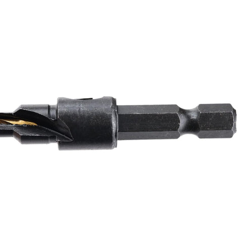 1/4 inch Hex Shank Countersink Drill Bit Power Tools Accessories for Plastic Metal Woodworking Tool by Power Drill 4Pcs/Set #6#8#10#12 (Gold)...