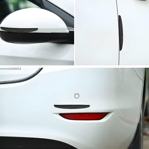 6Pcs Silicone Car Door Edge Guards, 5.8" Anti Scratch Collision Protector, Self Adhesive Rear View Mirror Cover Protective Strip, Side Edge Protec...