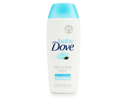 Baby Dove Body Wash Tip To Toe Sensitive Moisture 1.8 Oz Travel Size (Pack Of 6)...
