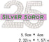 Pearl Number 25 Silver Soror Pin Pink And Green Sorority Greek Letters Lady Brooch Gifts Sisterhood Jewelry...