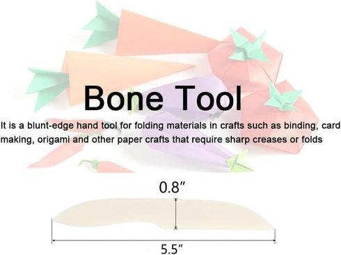 SavgU Bone Folder Paper Creaser Crafting Scoring Creasing Scrapbooking Origami Tool for Paper Craft Cards Making Folding Score Board (100% Cattle ...