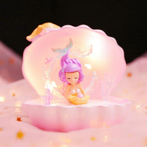 PRETYZOOM Table Lamps Desk Lamps Night Light Mermaid Teen Room Decor Aesthetic Lamps for Bedroom Home Light Decor Small Lamps for Small Spaces Nig...