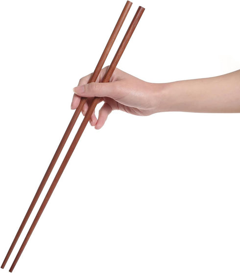Donxote Wooden Noodles Kitchen Cooking Frying Chopsticks 16.5 Inches Brown Extra Long Set of 2 Pairs...