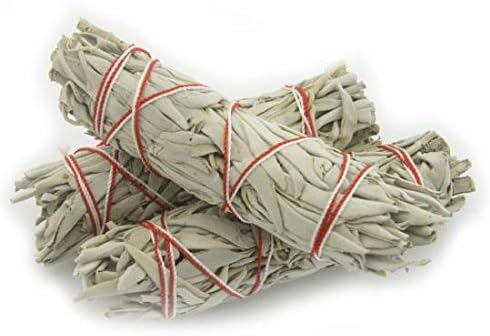 Prabhuji's Gifts California White Sage Smudge Bundles - Smudging Herbs - Sage Stick - Cleansing Incense Sticks - Sage Bundles Made with Natural In...