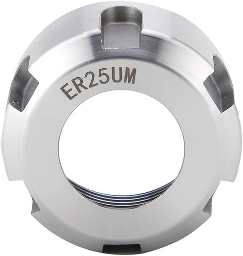ER25 Clamping Nuts, Metal Collet Nut Chuck Holder Lathe Machine Tools Dynamic Balancing Nut Extras Swapping Precision Collets (M32×1.5-White) for ...
