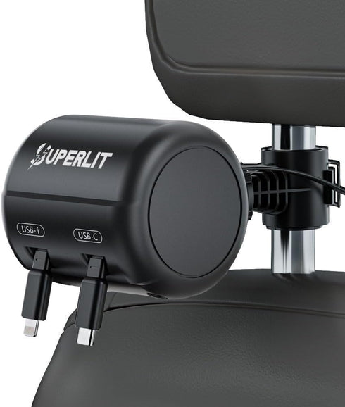 Multi Car Retractable Backseat 3 in 1 Car Charging Station Box (3Ft - Mini)...