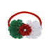 Baby Girl Nylon Christmas Headbands/Green Red White Sequin Bowknot - Pack of 3 (Satin Flower Set)...