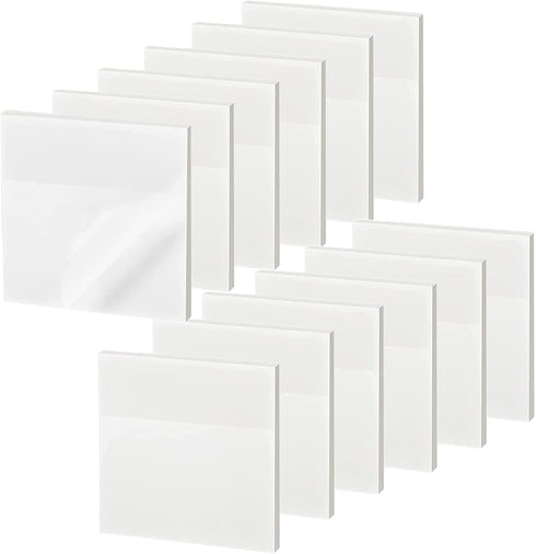 600 Sheet Transparent Sticky Notes, 3" x 3" Clear Sticky Notes Waterproof Self-Adhesive Translucent Sticky Notes pad for Books Annotation and Trac...