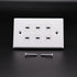 6 Port Buckle Free Welding USB Type-A/USB Type-C Wall Outlet Panel, Disscool Type C Wall Outlets with USB Ports White Compatible with iPhone/Samsu...