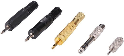 Nightwolf 8 Pieces Audio Adapter Headphone Adapter Gold Stereo Adapter 6.35mm 1/4inch to 3.5mm 1/8inch 3.5 mm to 2.5mm Mic Plug Adapter Connector...