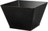 Lillian Tablesettings Plastic 8 oz | Black Rectangles Servingware | Pack of 20 Party Bowls, 3.5 x 3.5 x 7.5 inches...