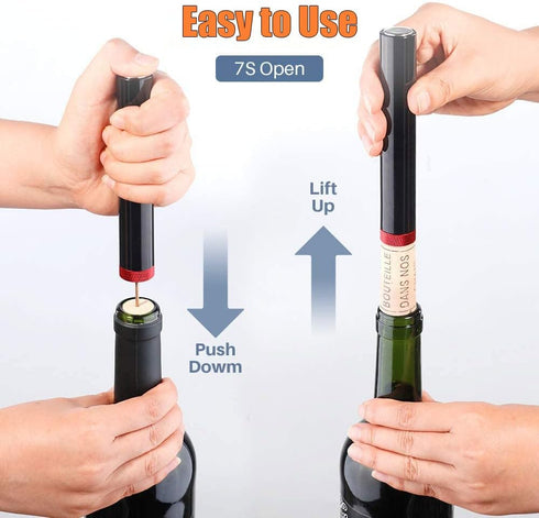Mini Wine Opener | Travel Portable Pocket Air Pressure Pump Wine Bottle Opener | Assemblable Design Corkscrew 7S Quick Bottle Opening | for Home, ...