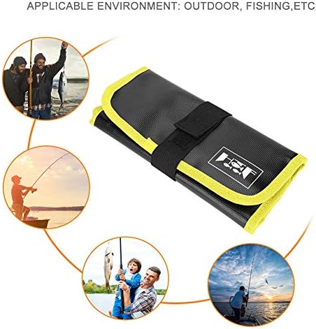 Fishing Jig Bag, Waterproof Fishing Lure Bag Fishing Equipment Accessory Storage Soft Case(Yellow)...