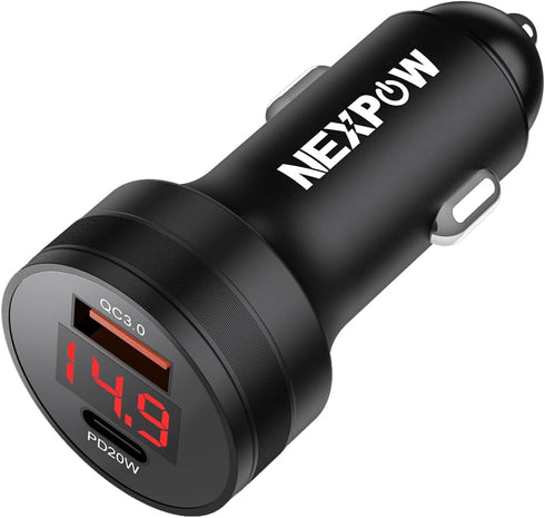 NEXPOW 38W USB C Car Charger, Fast USB Car Charger Adapter PD 20W or QC3.0 Compatible with NEXPOW Jump Starter......