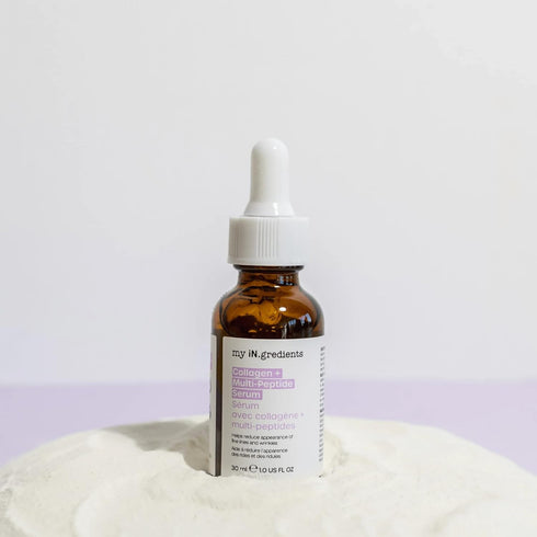 Masque Bar My Ingredients Multi Peptide Serum with Collagen- Wrinkle & Fine Lines reducing Face Serum- Anti-aging Hydrating Serum- Skin Plumping K...
