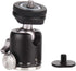 Camera Tripod Mini Ball Head Mount with Cold Shoe - Metal Professional Panoramic Ballhead 360° Pan 90° Tilt Tripod Mount Adapter with 1/4" Screw f...