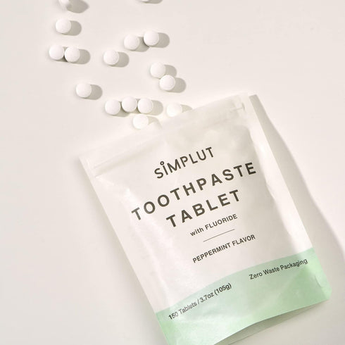 Chewable Toothpaste Tablets with Fluoride, 150 Pack - Travel Sized Oral Care, Eco Friendly Vegan Dental Tabs for Brushing - All Natural, SLS Free ...