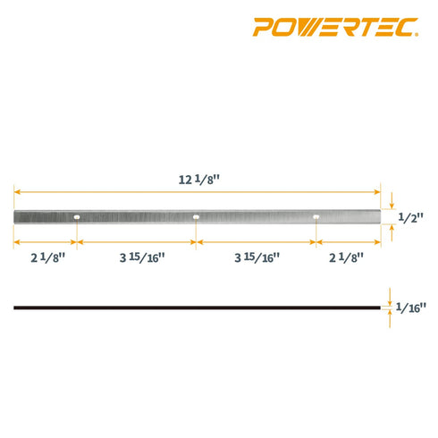 POWERTEC 12 Inch Planer Blades for Craftsman 21722, 21780, Harbor Freight Central Machinery Surface Planer 95082 Planer, Replacement for Craftsman...