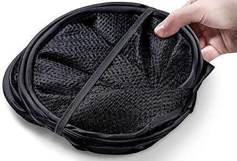 2 Packs Mesh Pop up Laundry Hamper (Black) with Portable Handles, Collapsible for Storage, Foldable Pop-Up Laundry Bags for Kids Room, College Dor...