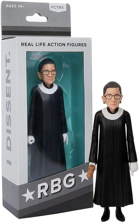FCTRY Ruth Bader Ginsburg Political Action Figure - RBG Collectible, Novelty Figurine 2024 - RBJ Bobblehead-Inspired Gifts & Souvenirs - Funny Gag...