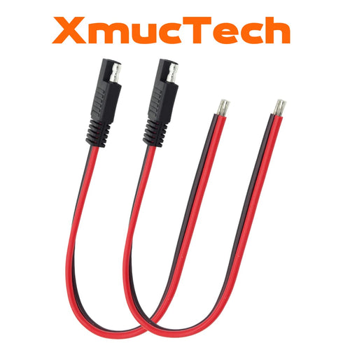 14AWG 1 Feet 2 PCS SAE Connector Quick Disconnect Plug Extension Cable, SAE Extension Cable for Automotive, RV, Motorcycle Cars Tractor, Solar Pan...