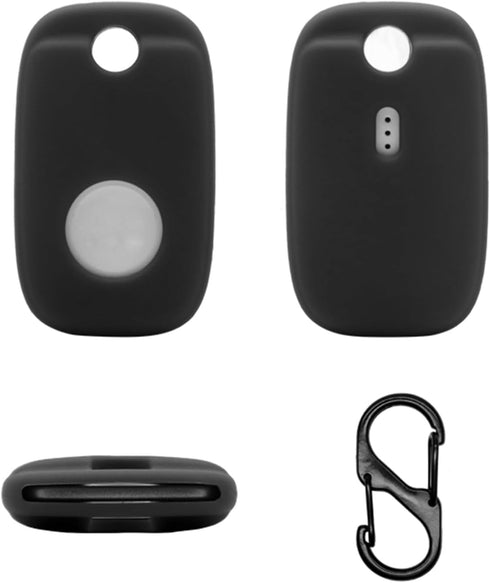 4PCS Case for Tile Pro 2022, Soft Silicone Skin Cover Shock-Absorbing Protective Case with Carabiner (Black+Blue+Red+White)...