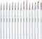 Transon Fine Detail Paint Brush Set 15pcs for Miniature Models Craft Painting Body Painting with Acrylic Gouache Watercolor Tempera and Oil Paint...