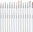 Transon Fine Detail Paint Brush Set 15pcs for Miniature Models Craft Painting Body Painting with Acrylic Gouache Watercolor Tempera and Oil Paint...