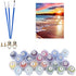 ACENGXI Beach Sunset Paint by Numbers Beach Paint by Numbers Sunset DIY Canvas Paint by Numbers Sea Acrylic Painting by Numbers Sunset Beach Paint...