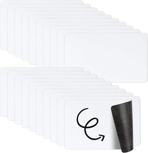 20 Pack Sticky Dry Erase White Boards 3x5inch Reusable Whiteboard Stickers for Fridge Office, Portable Whiteboard with Backing Pad for Teachers...