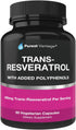 Resveratrol Supplement - Potent 1400mg Formula with Trans Resveratrol, Quercetin, Grape Seed, Green Tea, Acai and Red Wine Extract - 60 Veggie Cap...