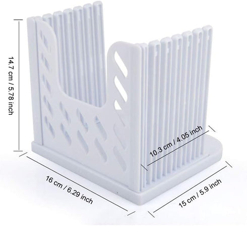 Adjustable Toast Slicer/ Cutting Guide for Homemade Bread, Plastic Bread Slicer Loaf for Slicing Bread Foldable Kitchen Baking Tools (White)...