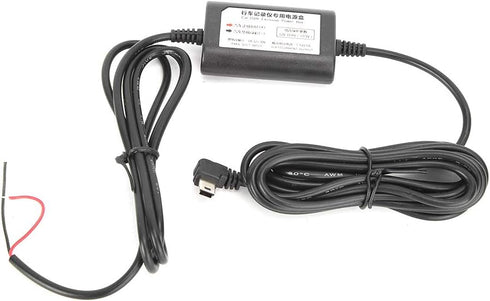 Dash Cam Hardwire Kit,12V/24V to 5V 2.5A Parking Monitor Converter Cable Left Angle Mini USB Step-Down Line for Parking Monitoring,Parking Monitor...