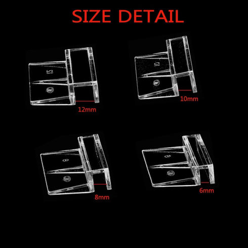 Haulonda 4pcs Clear Color Acrylic Aquarium Fish Tank Glass Cover Clip Support Holder (12mm)...