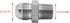 (2-PACK) 2404-08-06 Hydraulic Hose Adapter Fitting 1/2" Male JIC 37° Flare (3/4"-16UNF) × 3/8" Male (3/8"-18NPTF) SAE Straight Pipe Joints Tube Co...