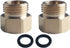 DEWHEL 2 Pack Brass Hose Bib Adapter Include Rubber Washer Compatible with Arrowhead 1-1/16" Fine Thread Female...