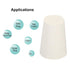 MECCANIXITY Rubber Tapered Plug 14mm to 19mm Solid Test Tubes Bungs Stopper White for Lab Home 12 Pieces...