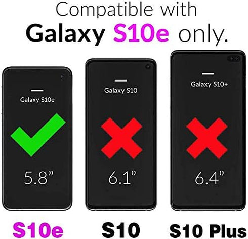 Asuwish Phone Case for Samsung Galaxy S10e with Tempered Glass Screen Protector Cover and Accessories Card Holder Slot Kickstand Protective Glaxay...