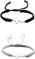 Pingyongchang 2Pcs Handmade Cross Lucky Knot Adjustable Red Black String Protection Christian Bracelet Boho Amulet Rope Bracelet for Women Men Cou...