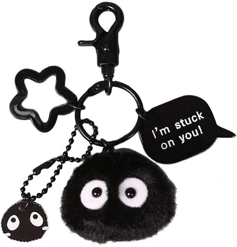 YJacuing Dust Bunny Soot Sprite Plush Keychain (Style A)...