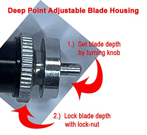 Explore Air Maker - Made in USA - Deep Point Adjustable Blade Housing Scrapbooking Holder German Carbide fine Point Standard deep Cut Replacement ...