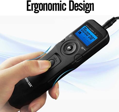 PHOTOOLEX Intervalometer Digital Camera Remote Shutter Release Controller LCD Timer Control with Cord for Canon EOS Rebel T6 T7 80D 70D 60D 60Da 7...